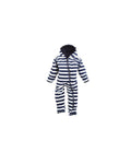 Baby Fleece-Overall Marine/Weiß | BMS