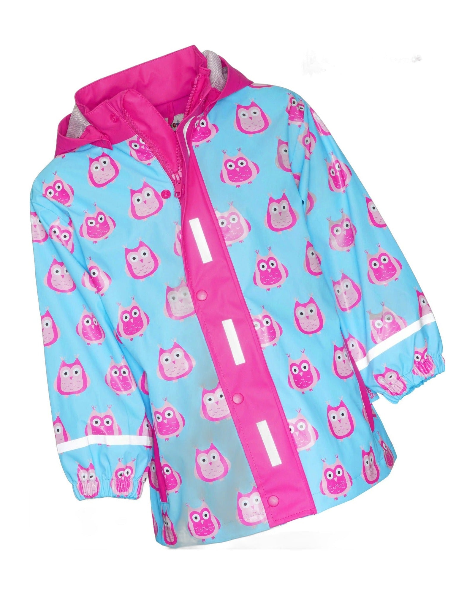 kinder-regenmantel-playshoes-hellblau-pink-mit-lustigen-eulen-1918