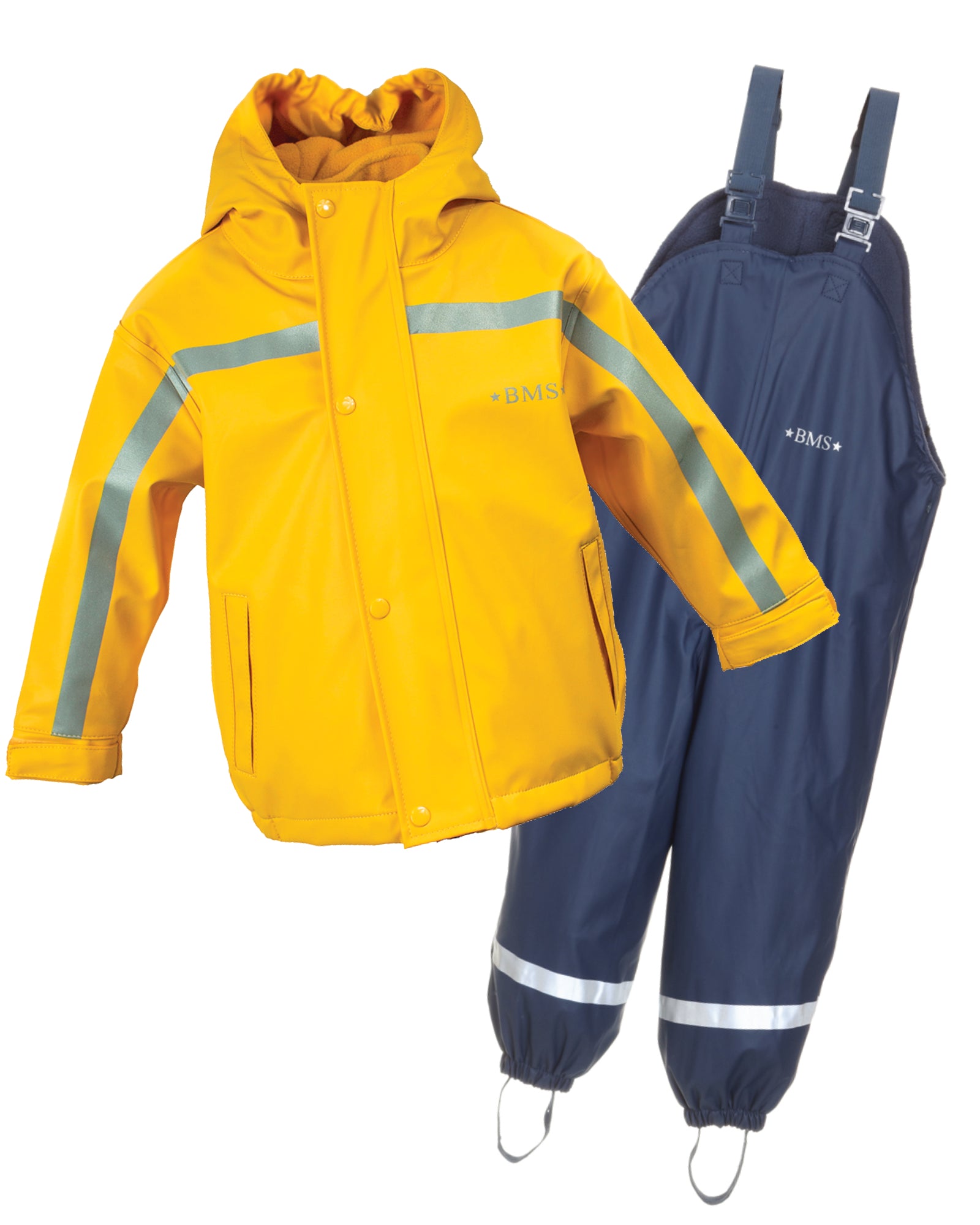 Baby Kinder Regenanzug Gelb/Dunkelblau Winter | BMS
