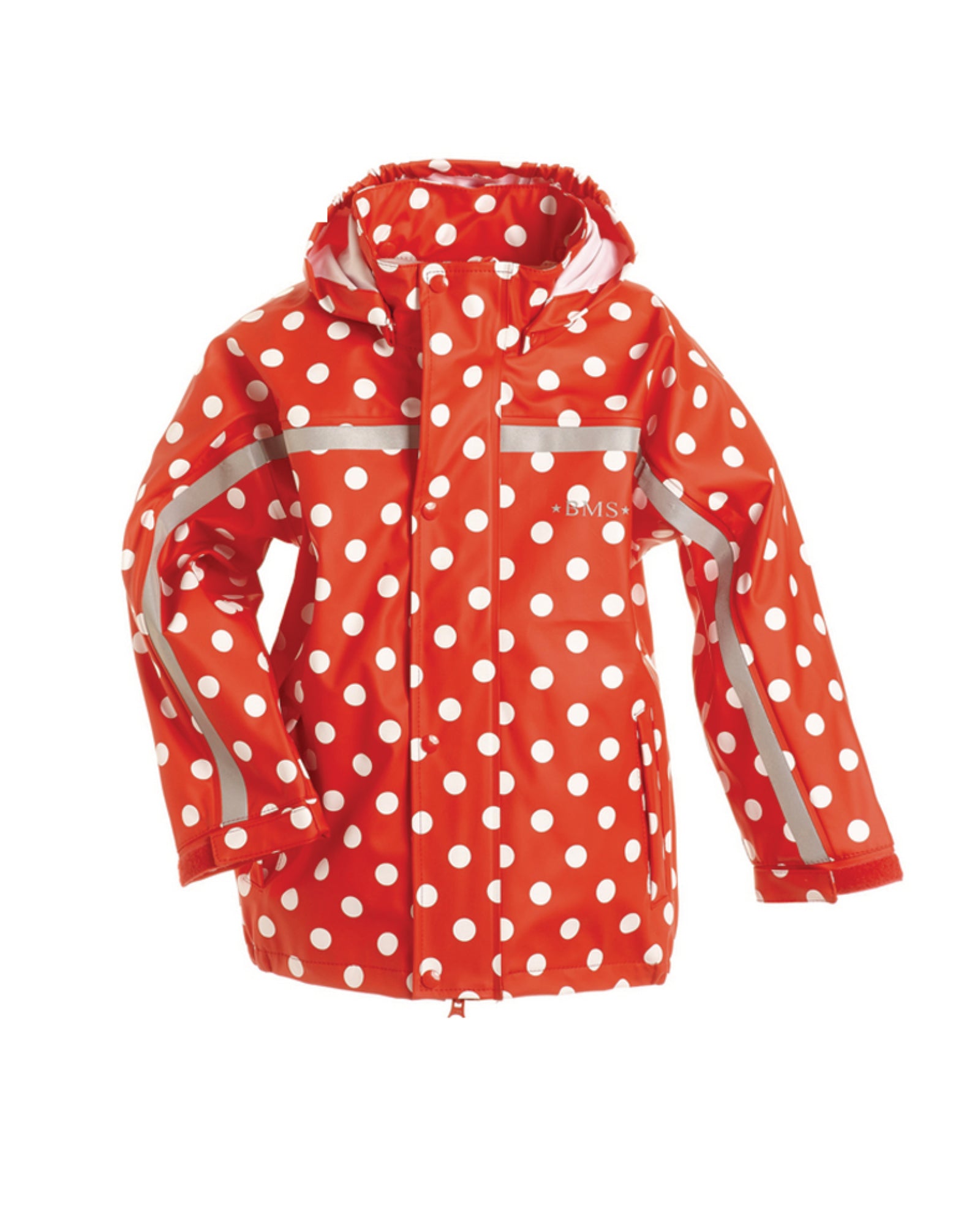 Kinder Regenjacke Rot/Weiß Punkte Sommer | BMS