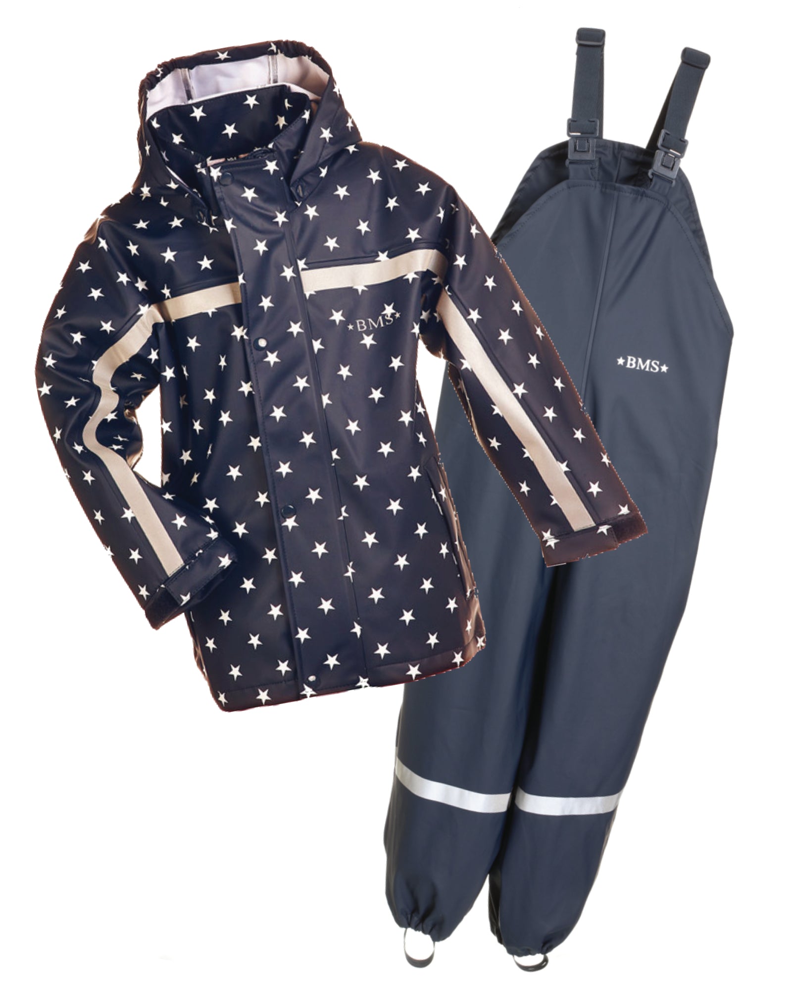Kinder Regenanzug Marine/Weiß Sommer | BMS
