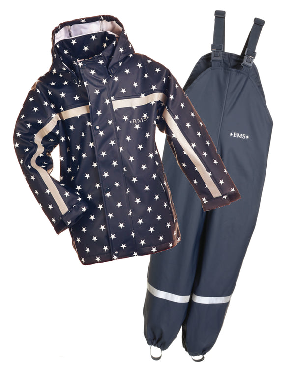 Kinder Regenanzug Marine/Weiß Sommer von BMS