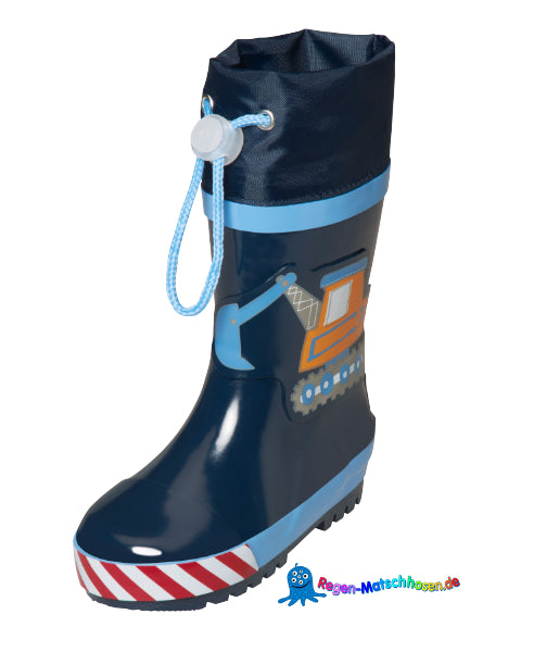 Tolle Kinder Gummistiefel "Bagger" in Blau
