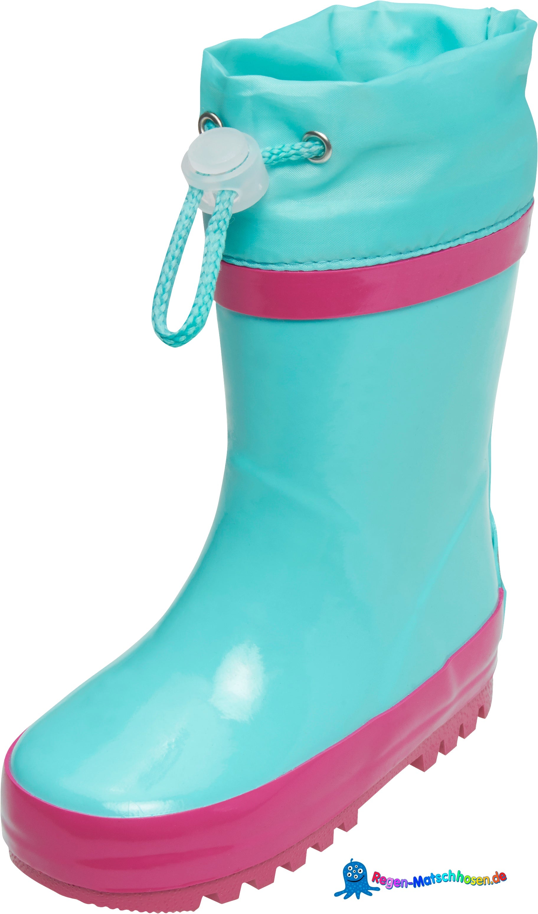 Baby und Kinder Gummistiefel Basic gefüttert von Playshoes in Türkis