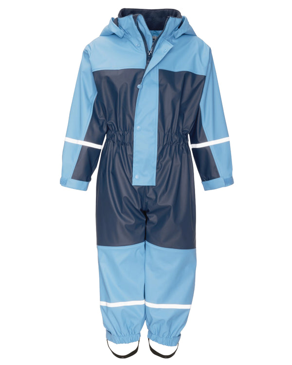 Regenanzug Overall Dunkelblau/Hellblau Winter gefüttert | Playshoes