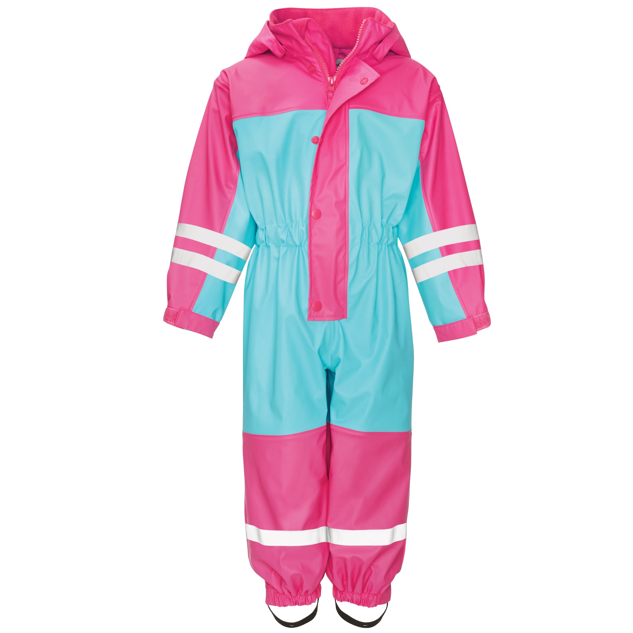 Playshoes Matschoverall, warm mit Fleece gefüttert -Türkis/Pink-
