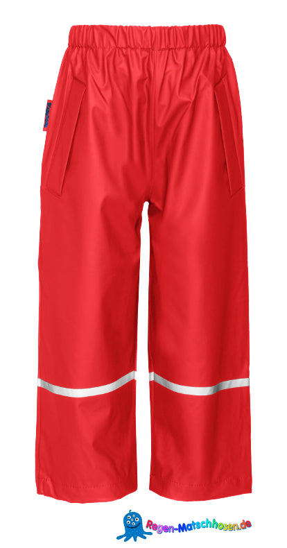 Playshoes Kinder Bundhose Regen-Matschhose "mit Taftfutter" in Schlupfform in Rot