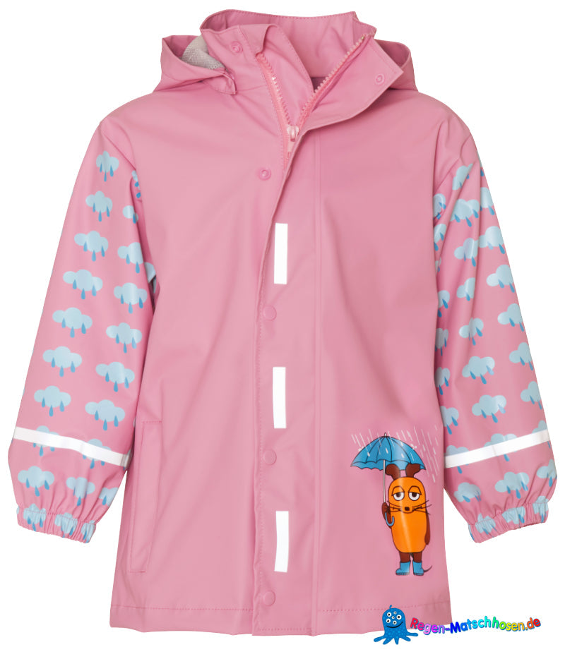 Süße Playshoes Baby und Kinder Regenjacke "Die Maus & Elefant" Rosa