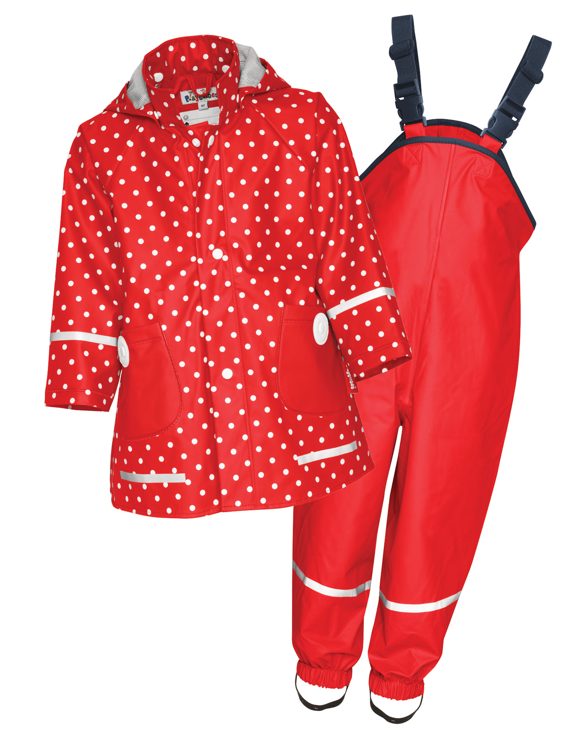 Regenanzug Rot/Weiß gepunktet Sommer | Playshoes