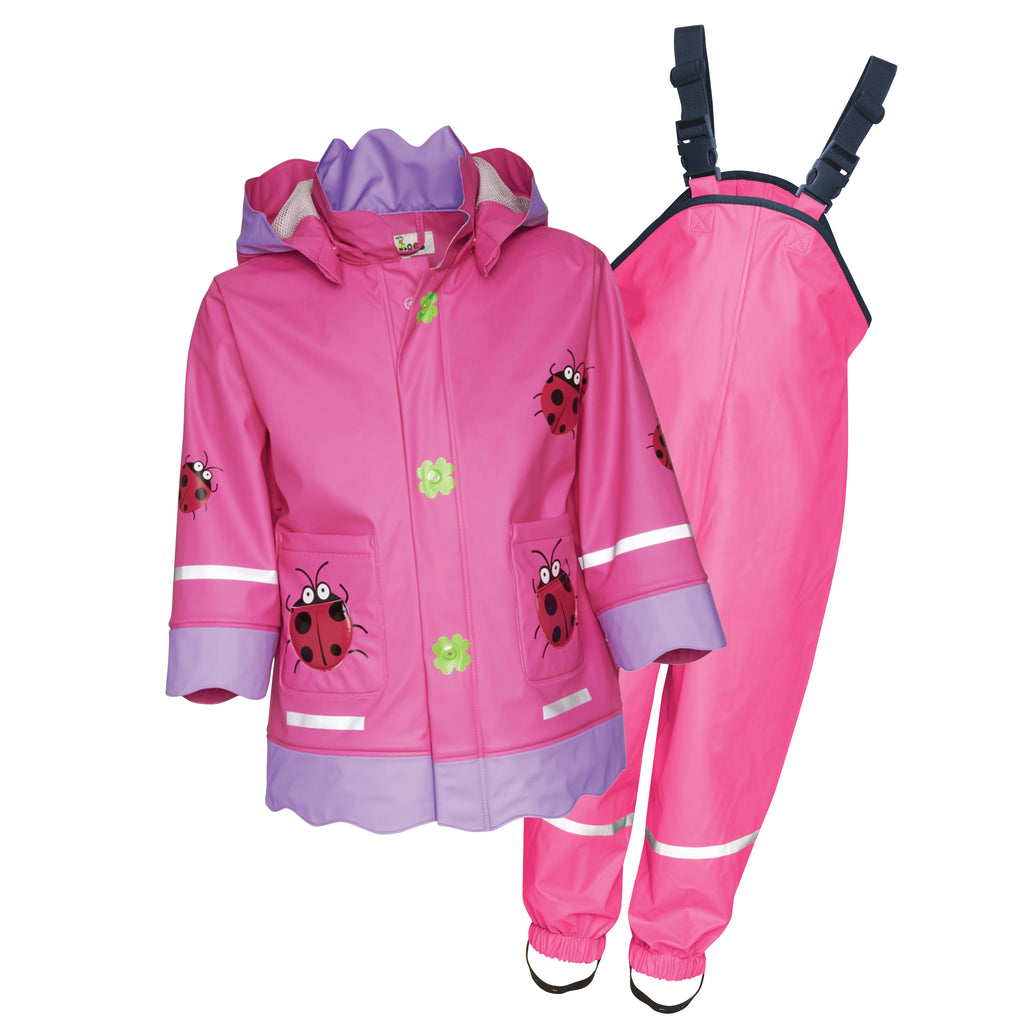 Playshoes Baby und Kinder Regenanzug im Glückskäfer Design