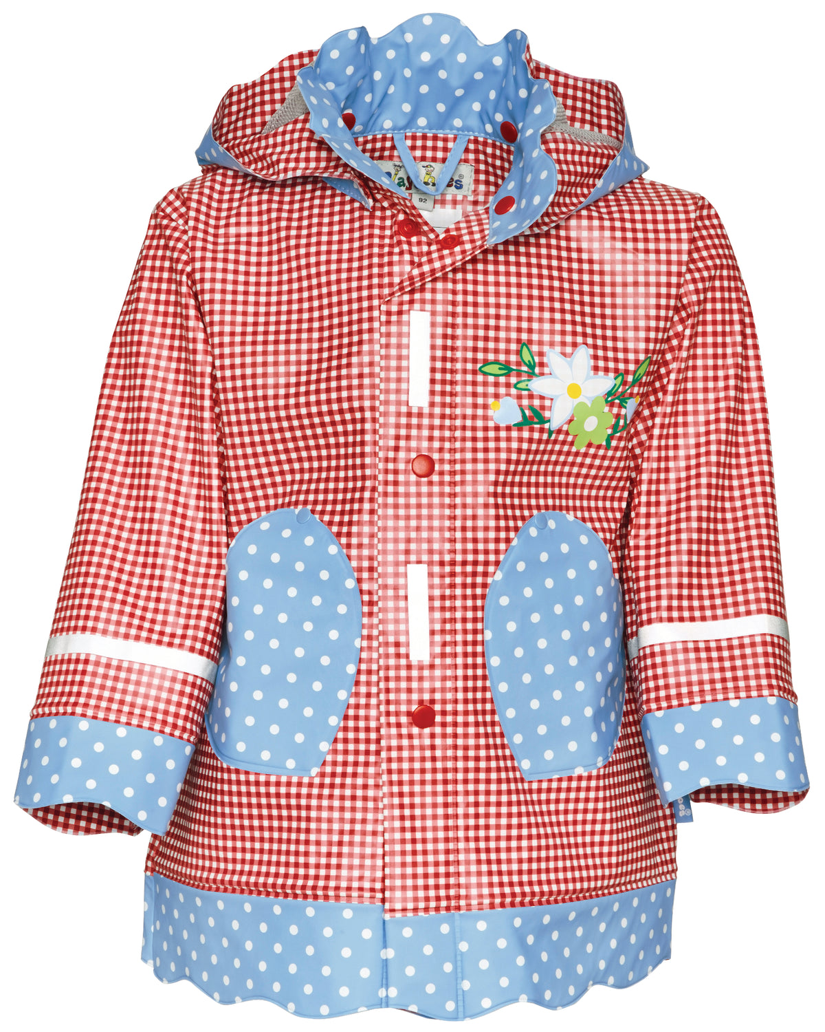 Regenjacke Landhaus Rot/Hellblau | Playshoes