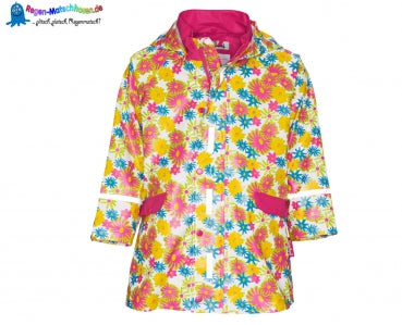 Kinder Regenjacke Regenmantel "Flower"  Blumenalloverdruck