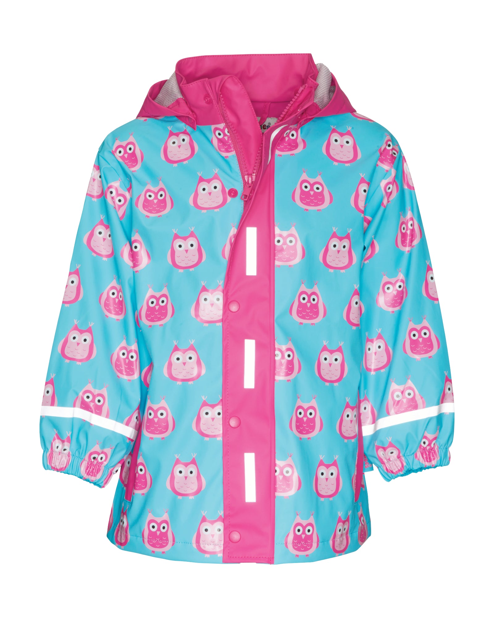 Regenmantel 'Eulen' Hellblau/Pink Sommer | Playshoes