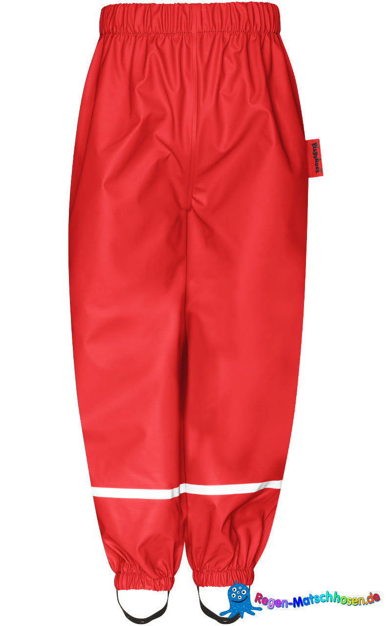Playshoes Regen-Matschhose Bundhose "mit warmen Fleece gefüttert" - Rot