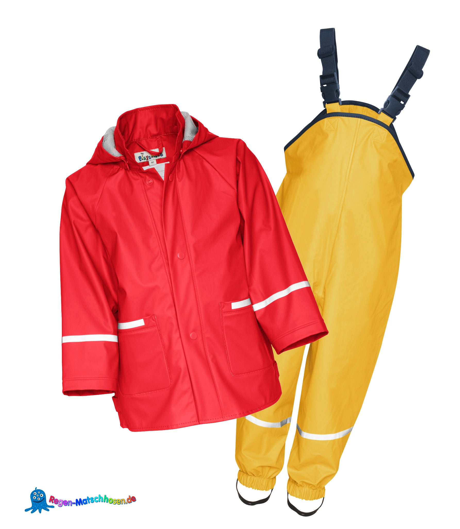 Playshoes Regenanzug im Design "Colour" Rot/Gelb