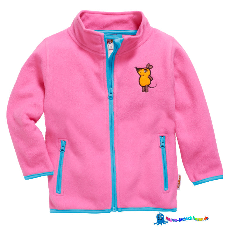 Kinder Fleecejacke "Die Maus" in Rosa von Playshoes