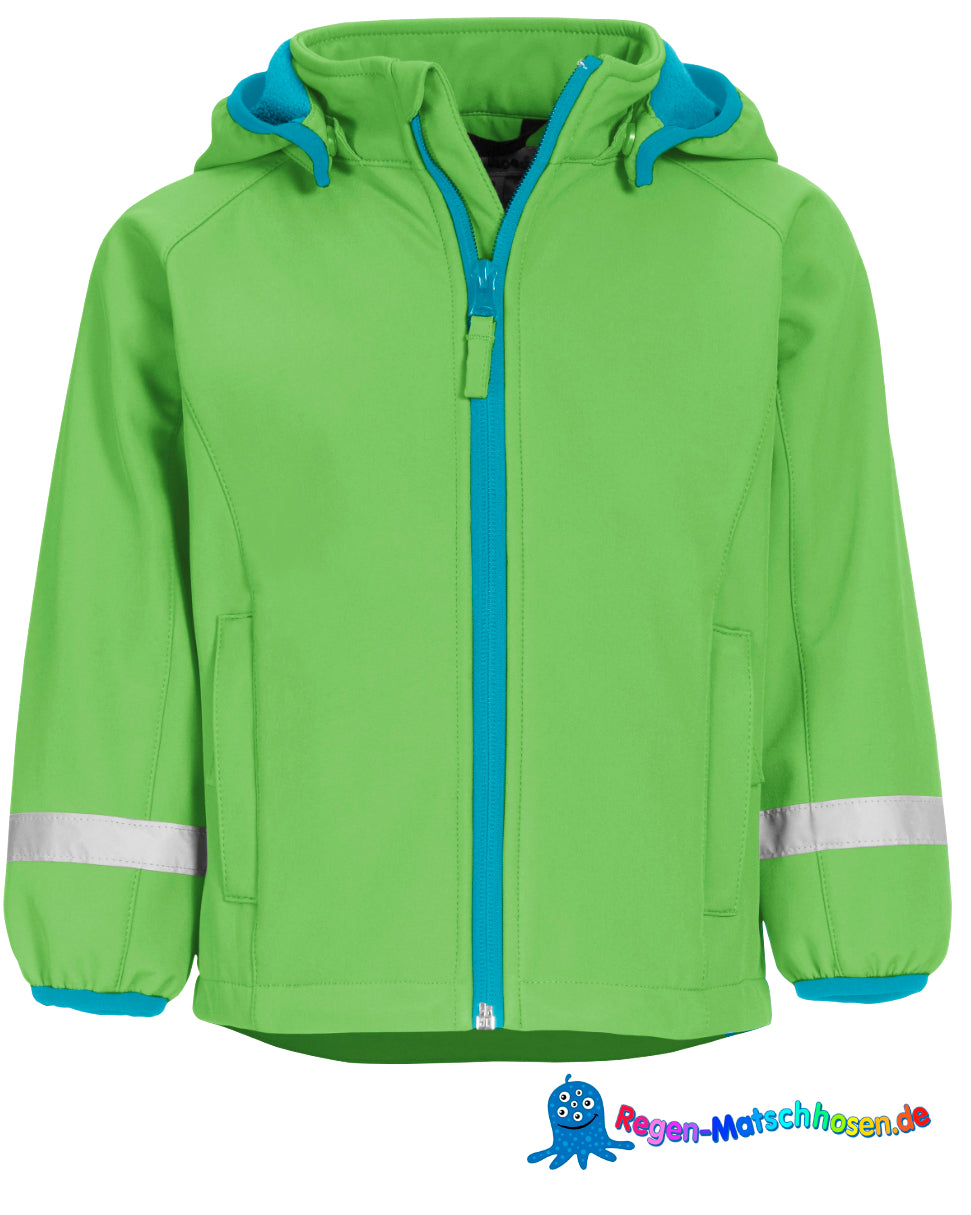 Baby und Kinder Softshelljacke in Grün Unifarben