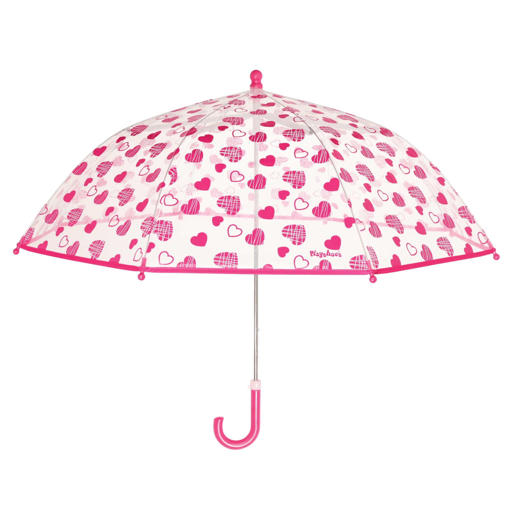 Kinder Regenschirm durchsichtig "Herzchen" allover von Playshoes