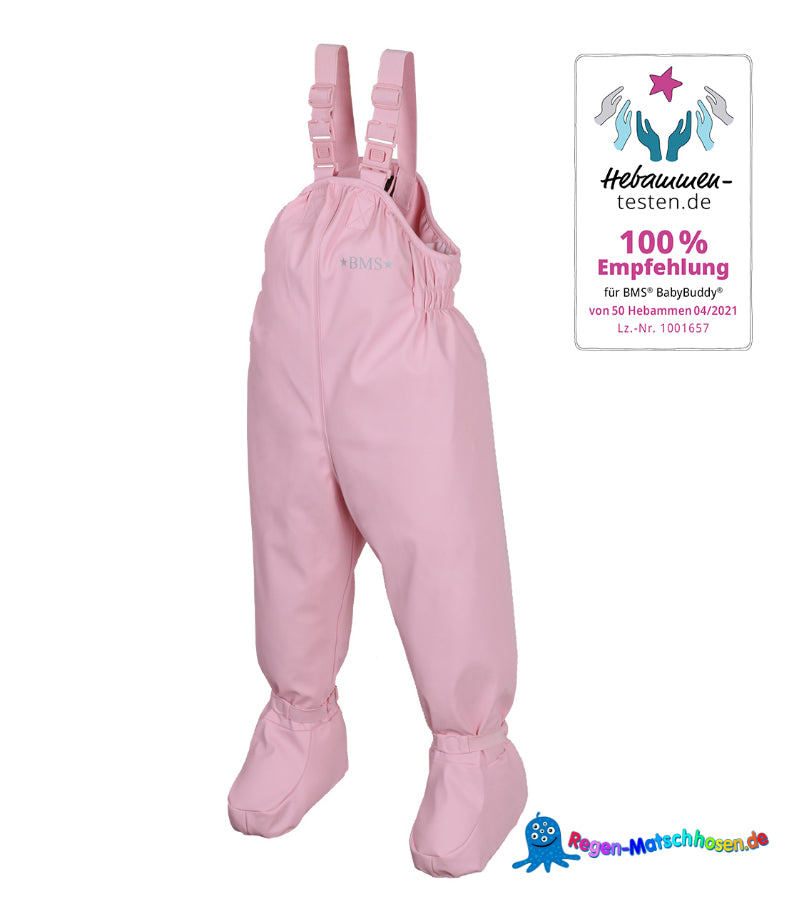 Baby Buddy Matschhose Buddelhose mit Füssen in rosa von BMS