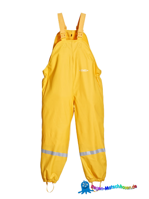 BMS Winter Matschhose Buddelhose "warm mit Fleece gefüttert" - in Gelb