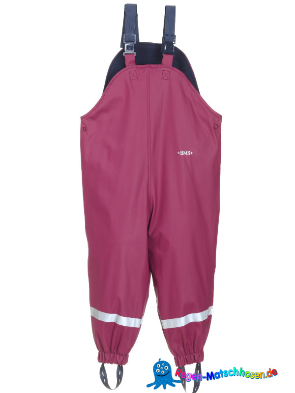 BMS Winter Matschhose Buddelhose "warm mit Fleece gefüttert" - in Beere