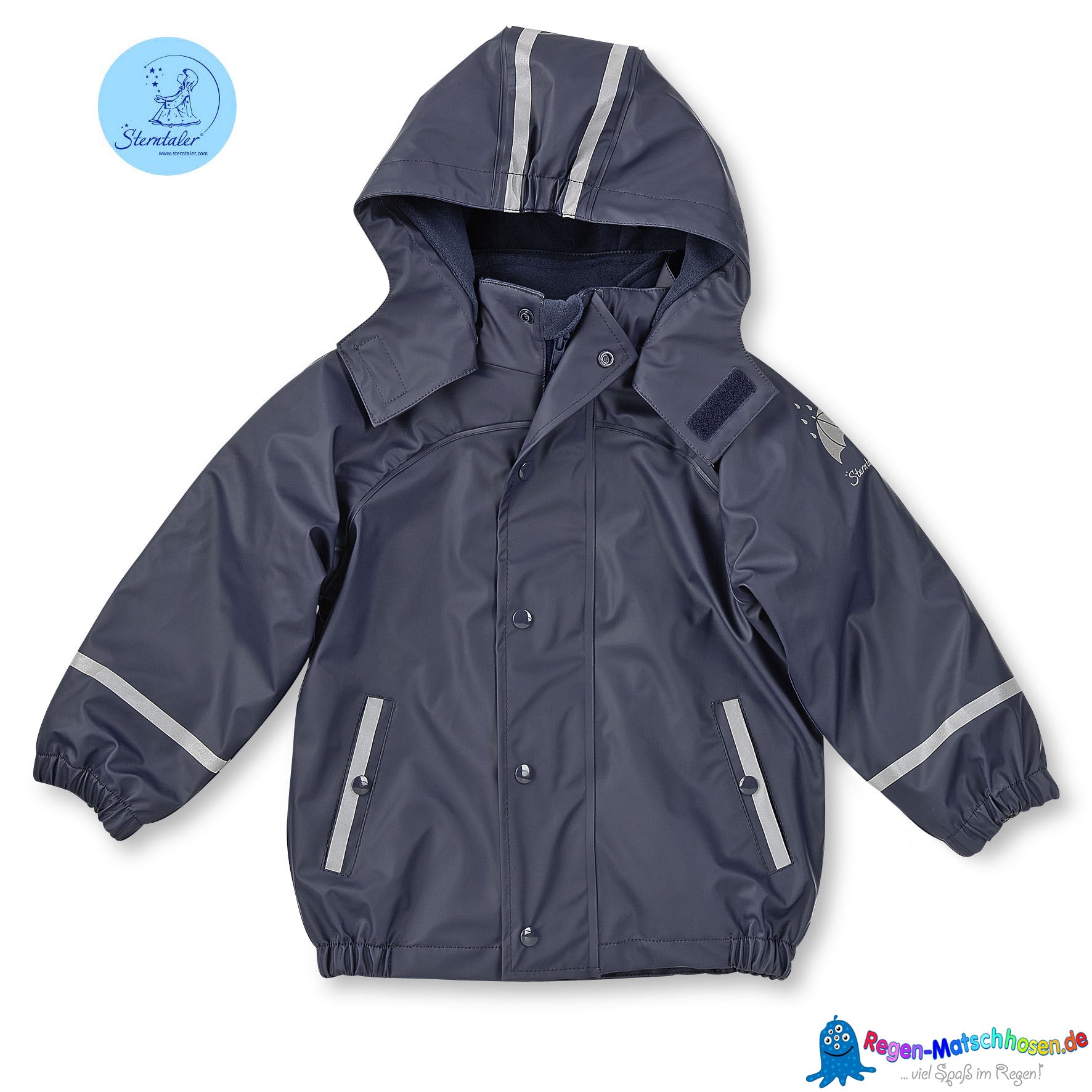 Sterntaler Kinder Regenjacke - 3 in 1 Multifunktionsjacke, warm mit separater Fleecejacke gefüttert - Marine