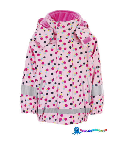 Baby und Kinder Regenjacke 3 in 1 Multifunktionsjacke - bunte Punkte - allover Print von Sterntaler