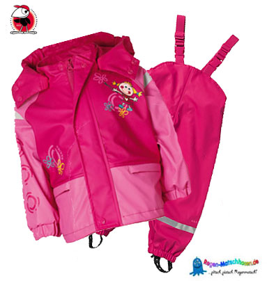 Regenanzug für Mädchen "Rainbow" farbenfroh in Pink/Rosa von Maximo