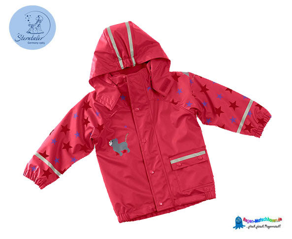 Baby und Kinder Regenjacke 3 in 1 Multifunktionsjacke in Rot- von Sterntaler