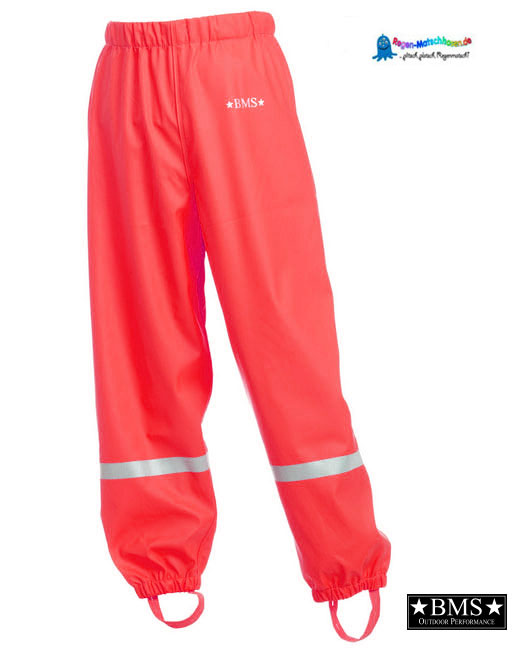 Baby und Kinder Matschhose Buddelhose "mit Taftfutter" Bundhose in Schlupfform in Rot - von BMS