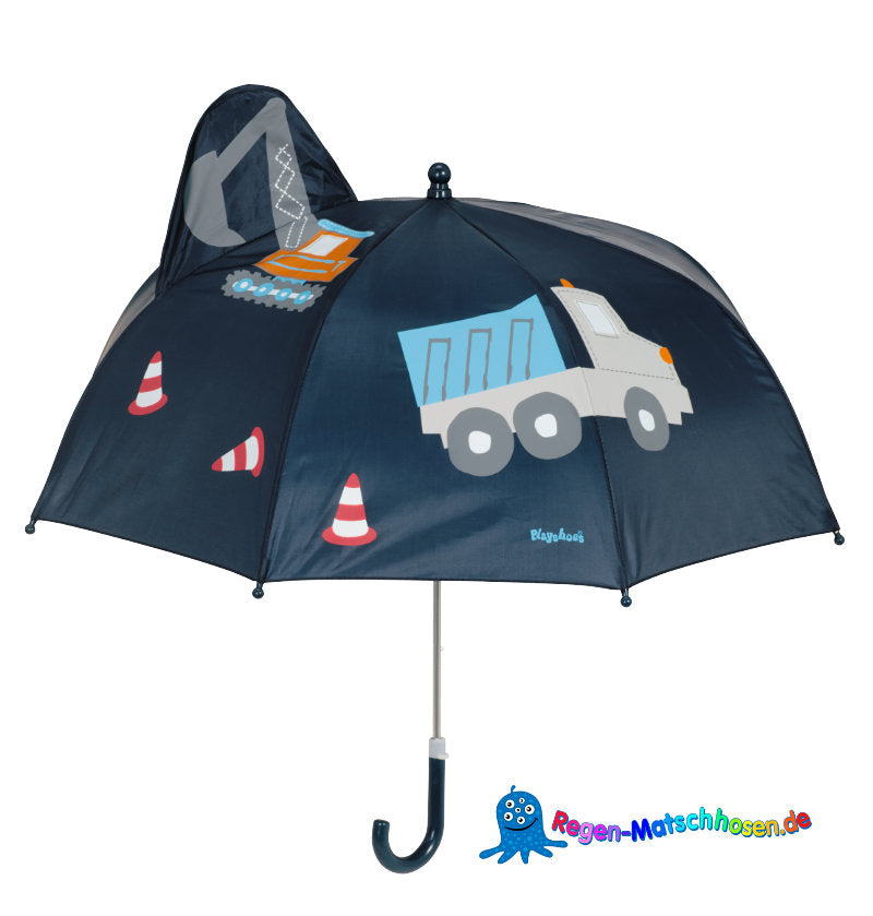 Lustiger Kinder Regenschirm Baustelle 3D von Playshoes