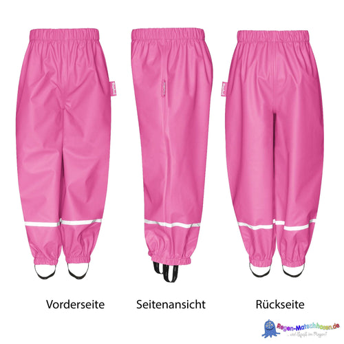 Baby Kinder Matschhose Buddelhose "mit Taftfutter" in Schlupfform in Pink- Playshoes