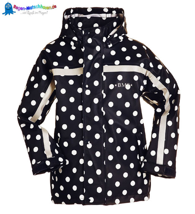 BMS Kinder Buddeljacke  Softskin marine/weiß im Punkten Design