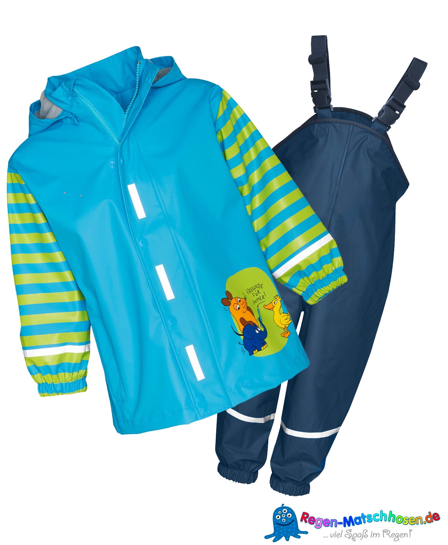 Playshoes Baby und Kinder Regenanzug im Design "Maus - Freunde für Immer"