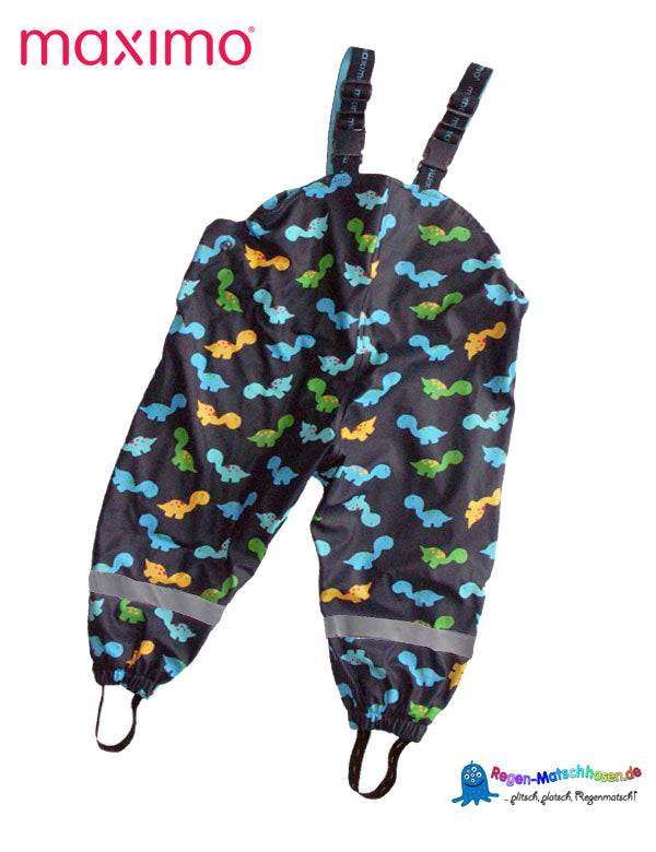MAXIMO Baby und Kinder Matschhose Buddelhose mit Jerseyfutter "Dino"