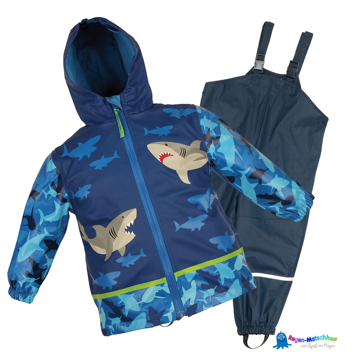 Kinder Regenanzug "Hai" in blau von Stephen Joseph
