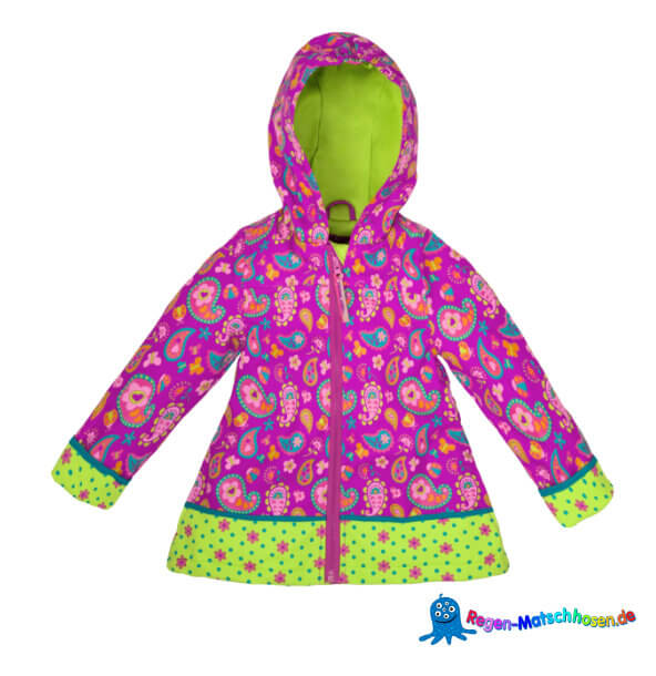 Kinder Regenjacke "Paisley" in beere/lindgrün Paisleymuster von Stephen Joseph