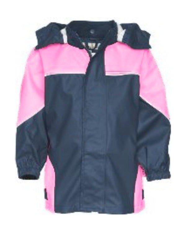 Playshoes Kinder Regenjacke  "Basic"  Rosa/Hellblau
