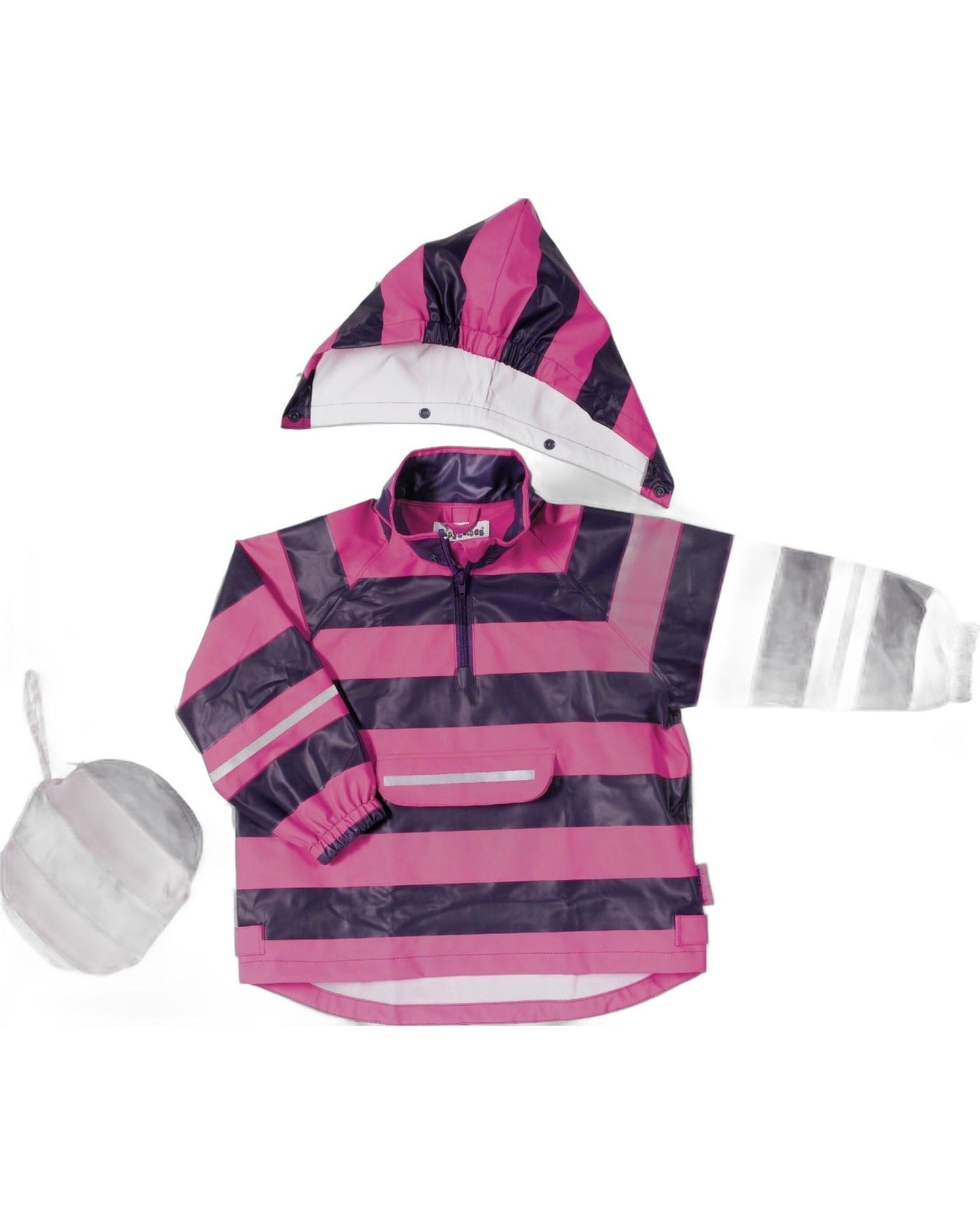 sale-kinder-regenjacke-poncho-mit-streifen-in-pink-lila-142