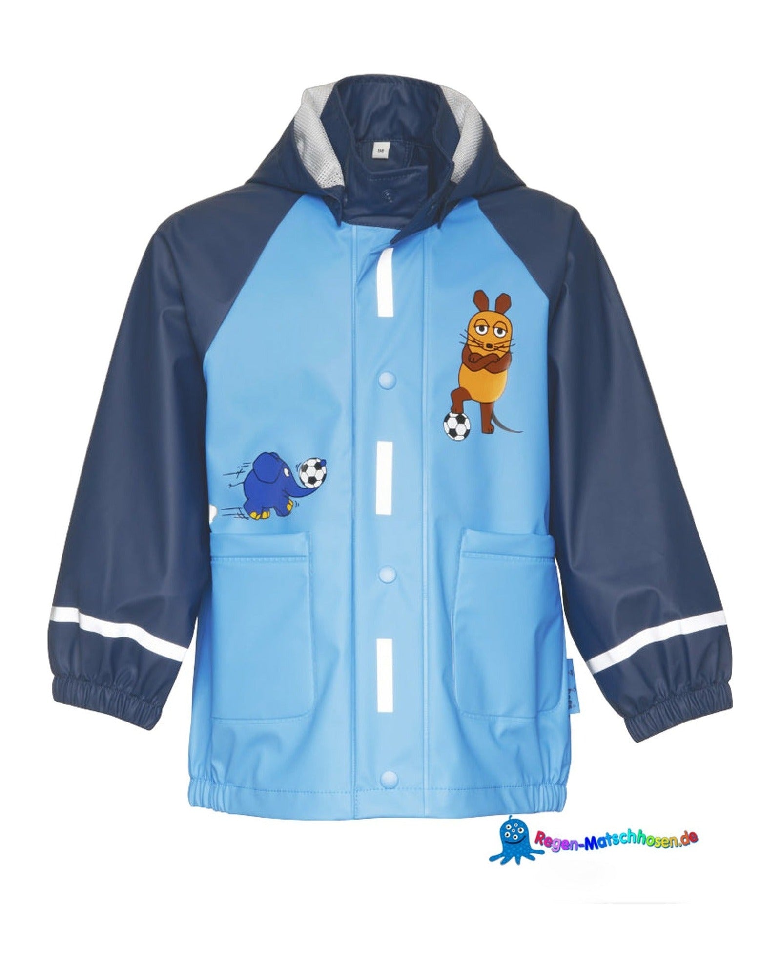 suesse-playshoes-kinder-regen-mantel-maus-elefant-fussball-in-blau-313