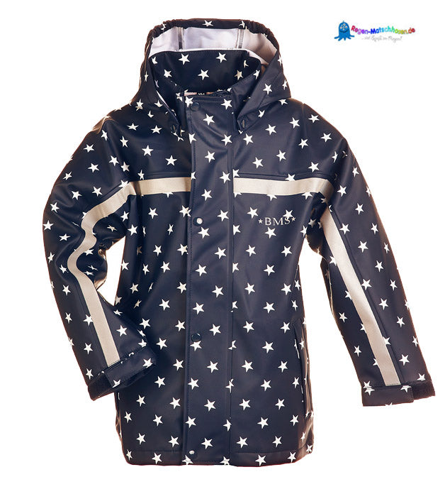 BMS Baby und Kinder Buddeljacke SoftSkin marine/weiß - Sterne