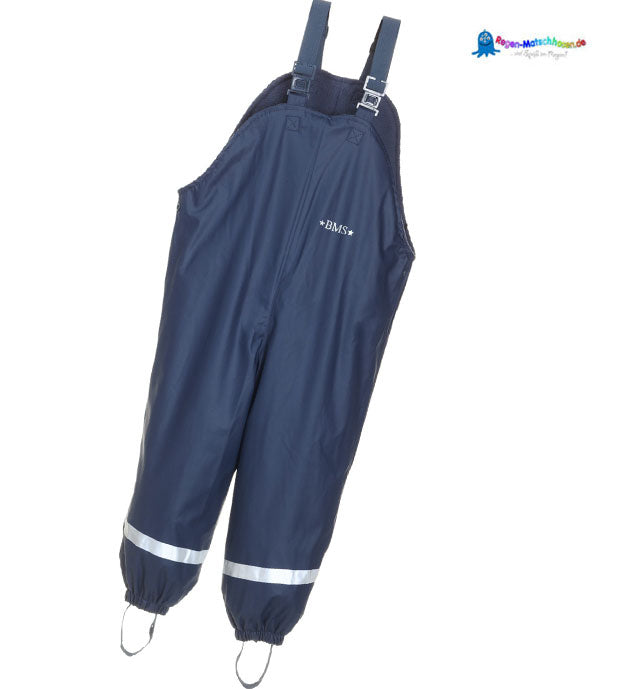 BMS Winter Matschhose Buddelhose "warm mit Fleece gefüttert" - in Marine