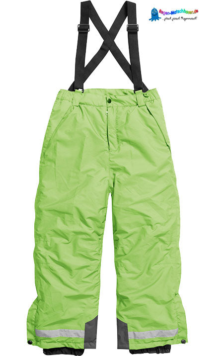 Playshoes Schneehose Hellgrün warm mit Fleece gefüttert