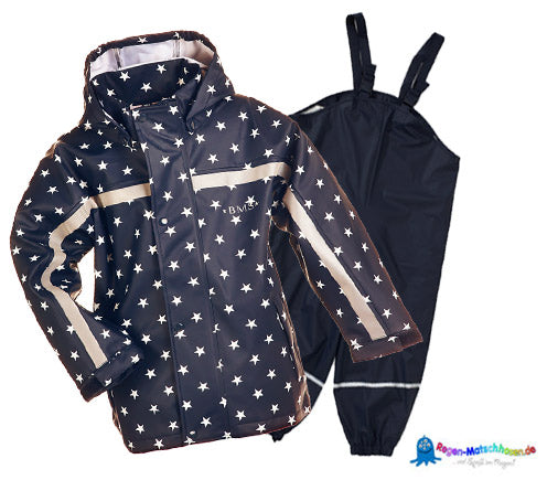Baby und Kinder Buddelanzug  BMS SoftSkin marine/weiß mit Sternen