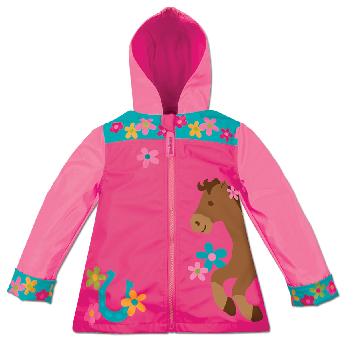 Baby und Kinder Regenjacke "GIRL HORSE" in rosa von Stephen Joseph