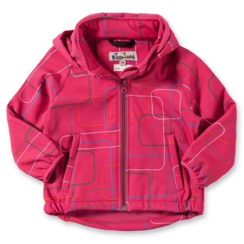 Softshelljacke Kinder in Pink mit Muster