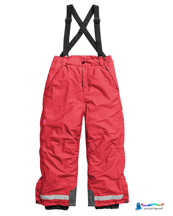 Kinder Schneehose in Rot warm gefüttert