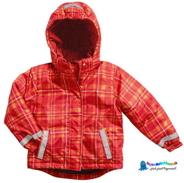 Playshoes Winterjacke Rot-Karriert - warm mit Fleece gefüttert
