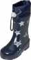 Preview: BMS Baby und Kinder Regen-Matschhose Buddelhose mit Sternen in marine/weiss