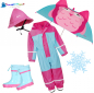 Preview: Regenoutfit "Overall Fleecefutter" Playshoes pink-türkis